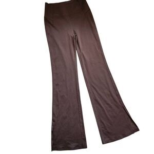 Fanka Flare Leggings Womens Large Lift and Curve Sculpting Brown Athleticwear Wo